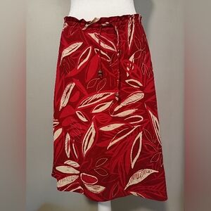 H&M Red and White Pencil Skirt